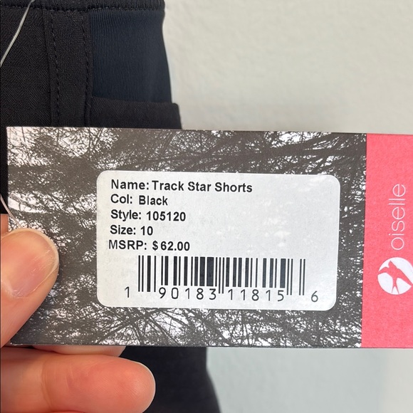 NWT Oiselle Black Track Star Shorts Shorts Lightweight Performance 10 - Picture 4 of 8